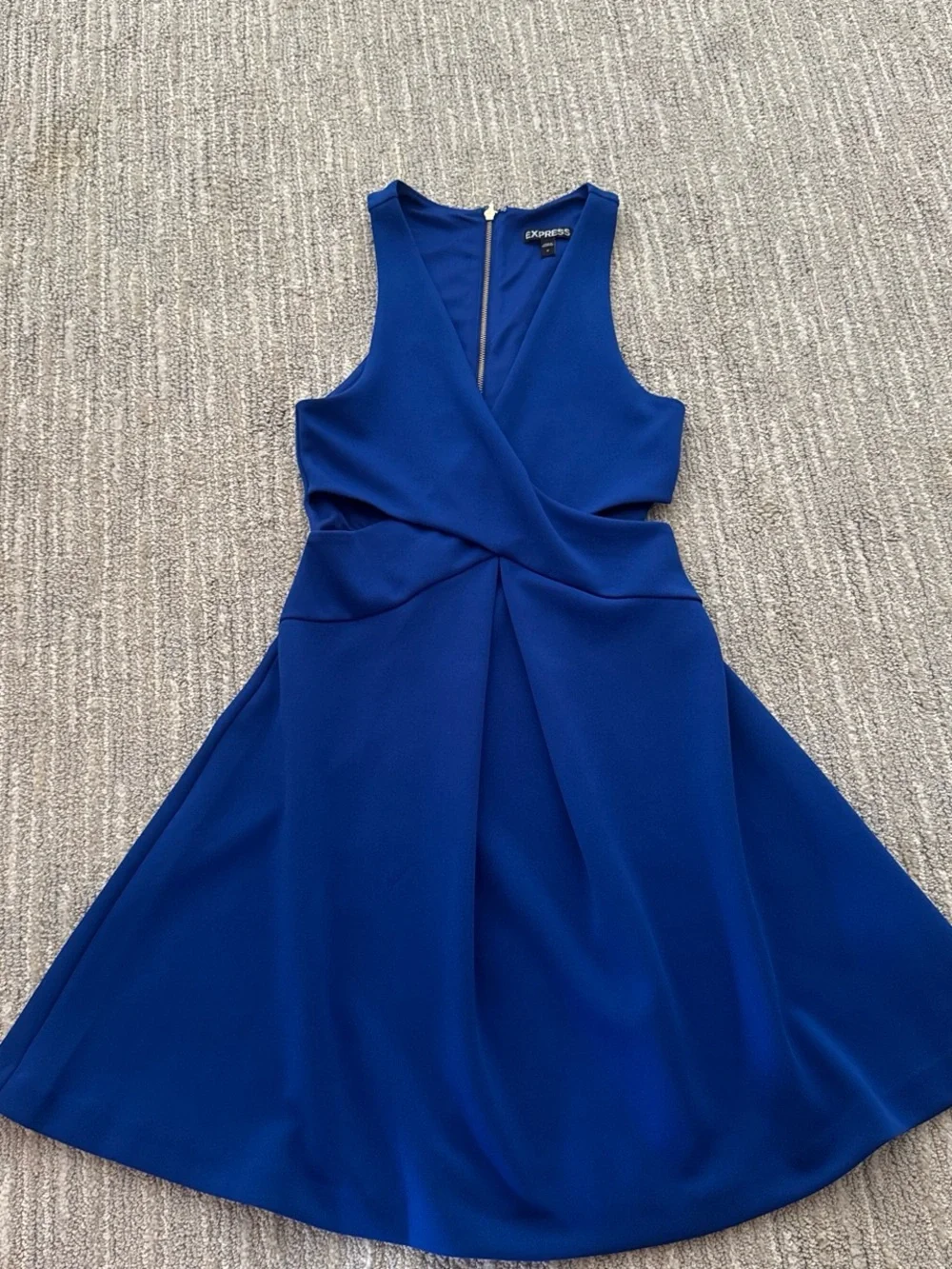 Express Royal Blue Wrap-Front Dress